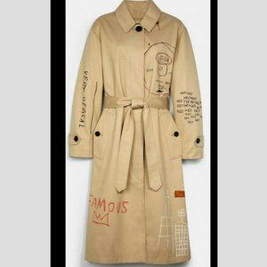 coach jean michel basquiat trench coat